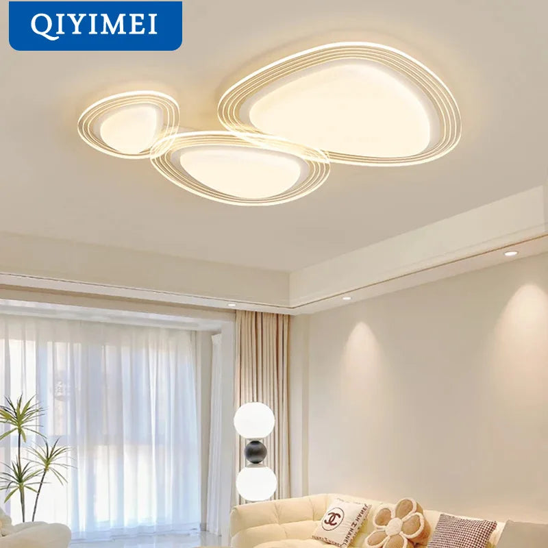 Elegant bright contemporary pendant chandelier.