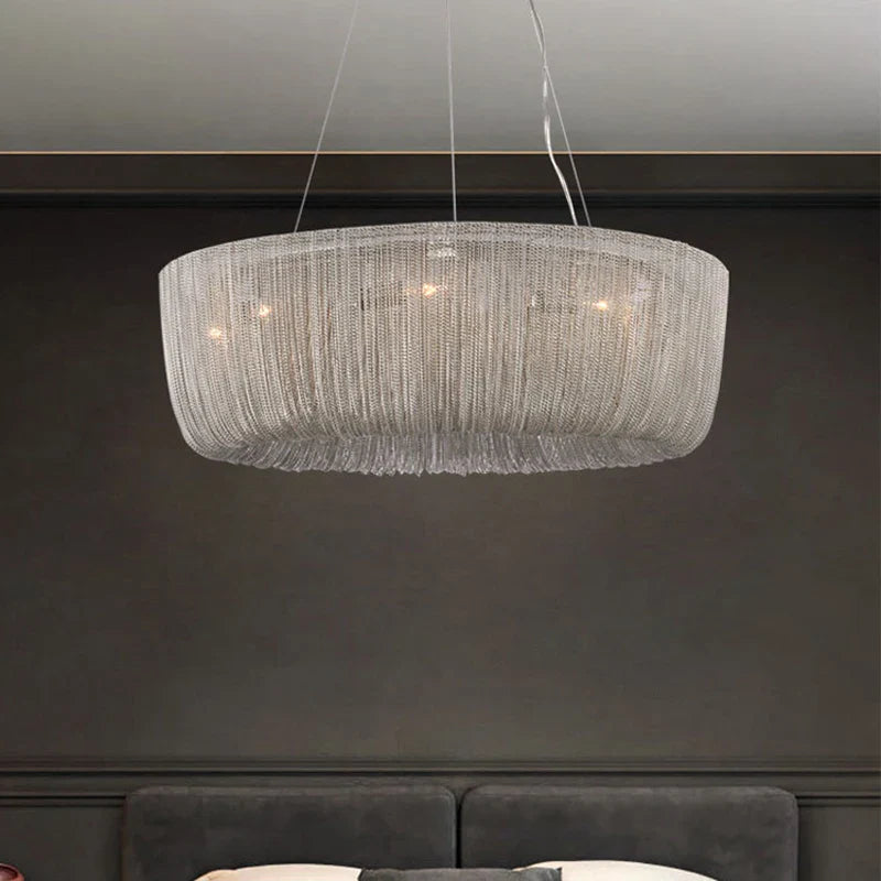 Postmodern creative luxury chandelier with chain tassel