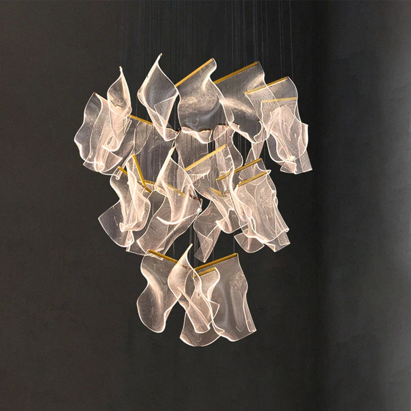 LED acrylic chandelier for modern interior decoration