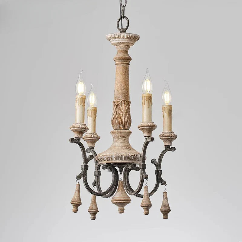 Vintage wooden lamp, guaranteed charm.