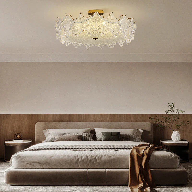 Elegant contemporary LED chandelier.
