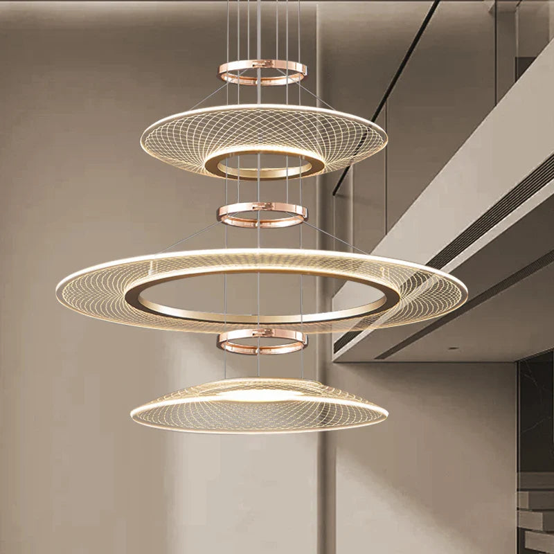Modern and bright designer chandelier