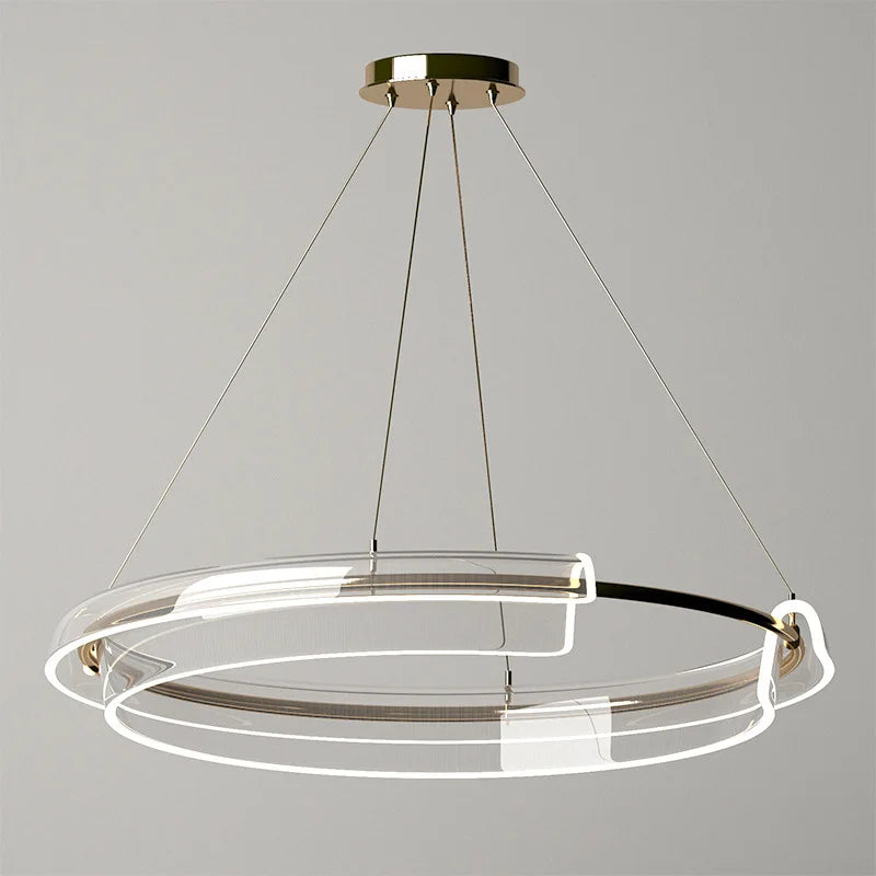 Luxury Dimmable Single Ring LED Design Chandelier