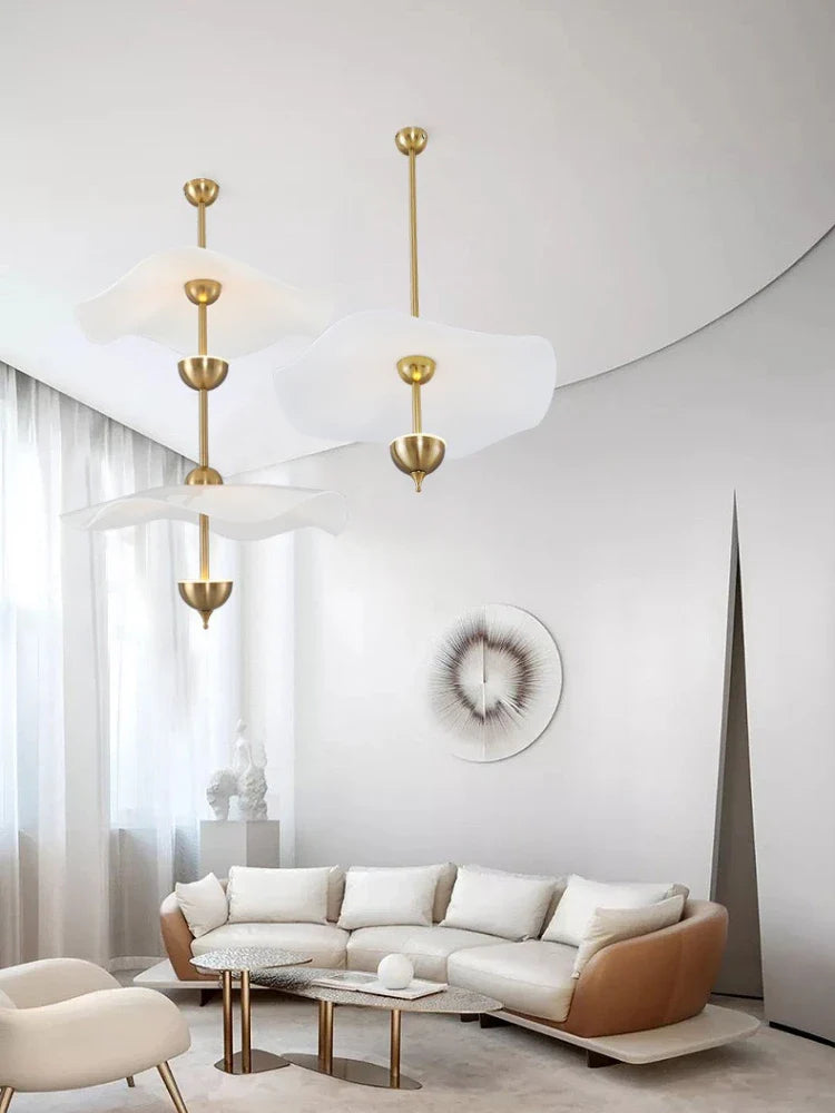 Minimalist Nordic acrylic chandelier for restaurants and cafés