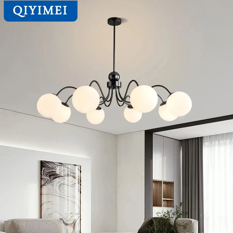 Qiyimei Elegant ArtGlass LED Chandelier