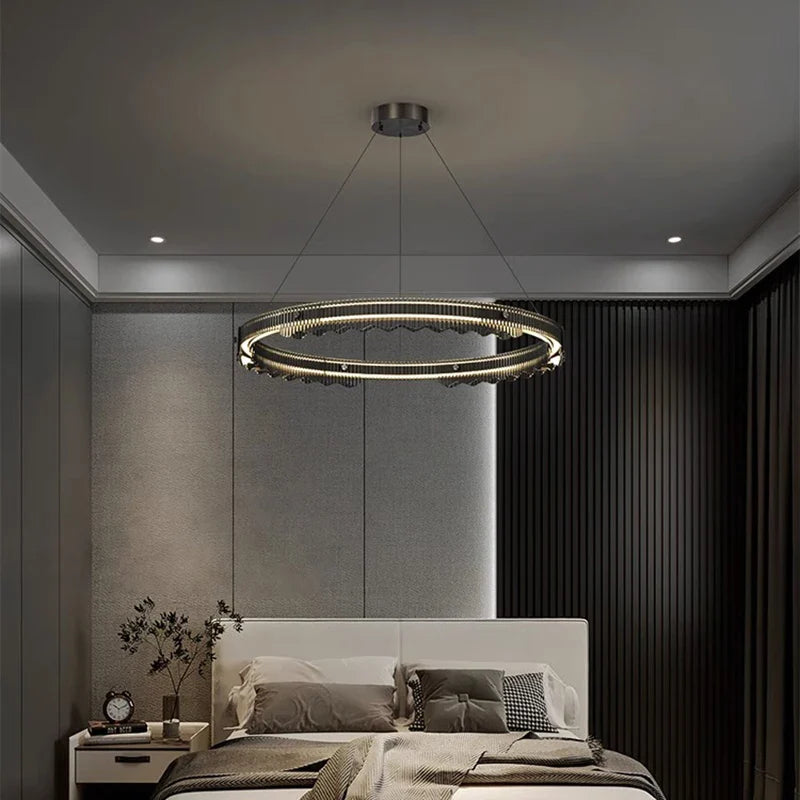 Modern round metal design chandelier for indoor lighting