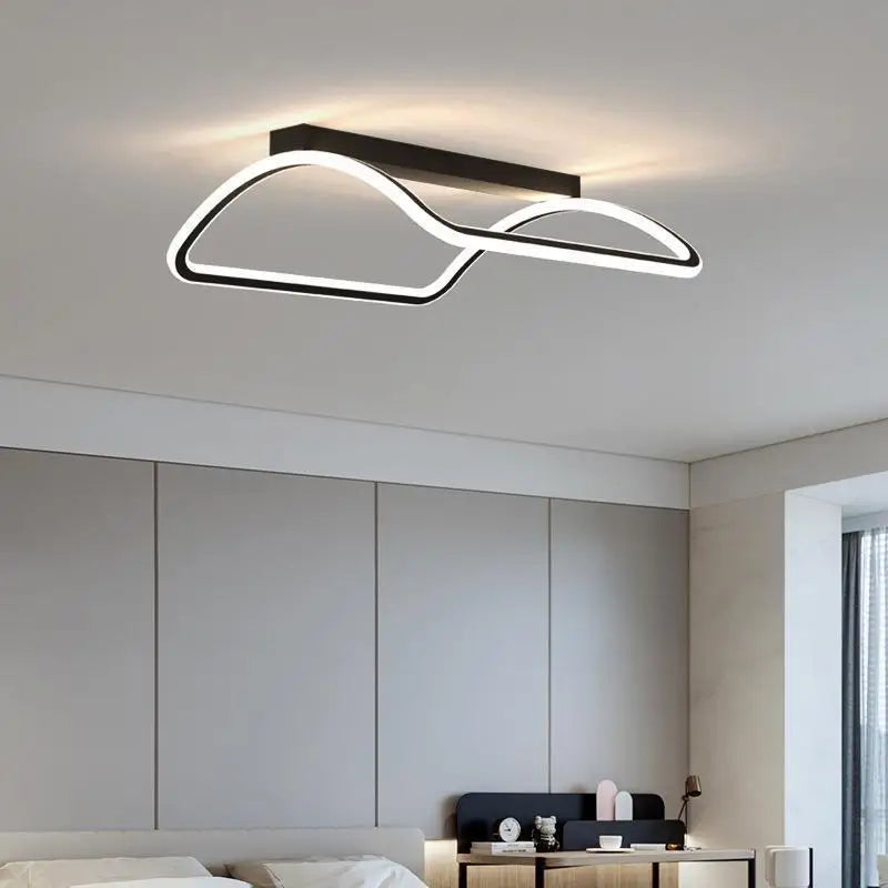 Modern elegant bright suspended chandelier