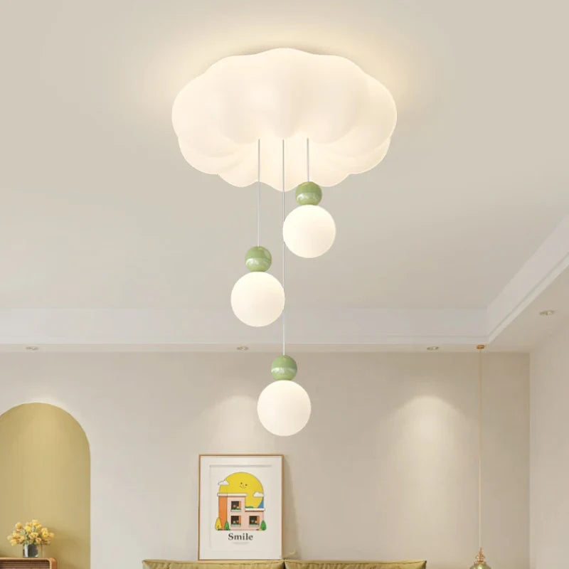 Modern cloud chandelier for a romantic and warm children's bedroom