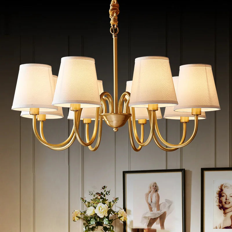 Elegant copper design LED chandelier