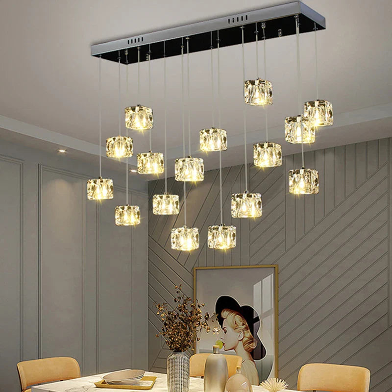 Designer LED chandelier for modern and elegant interior lighting
