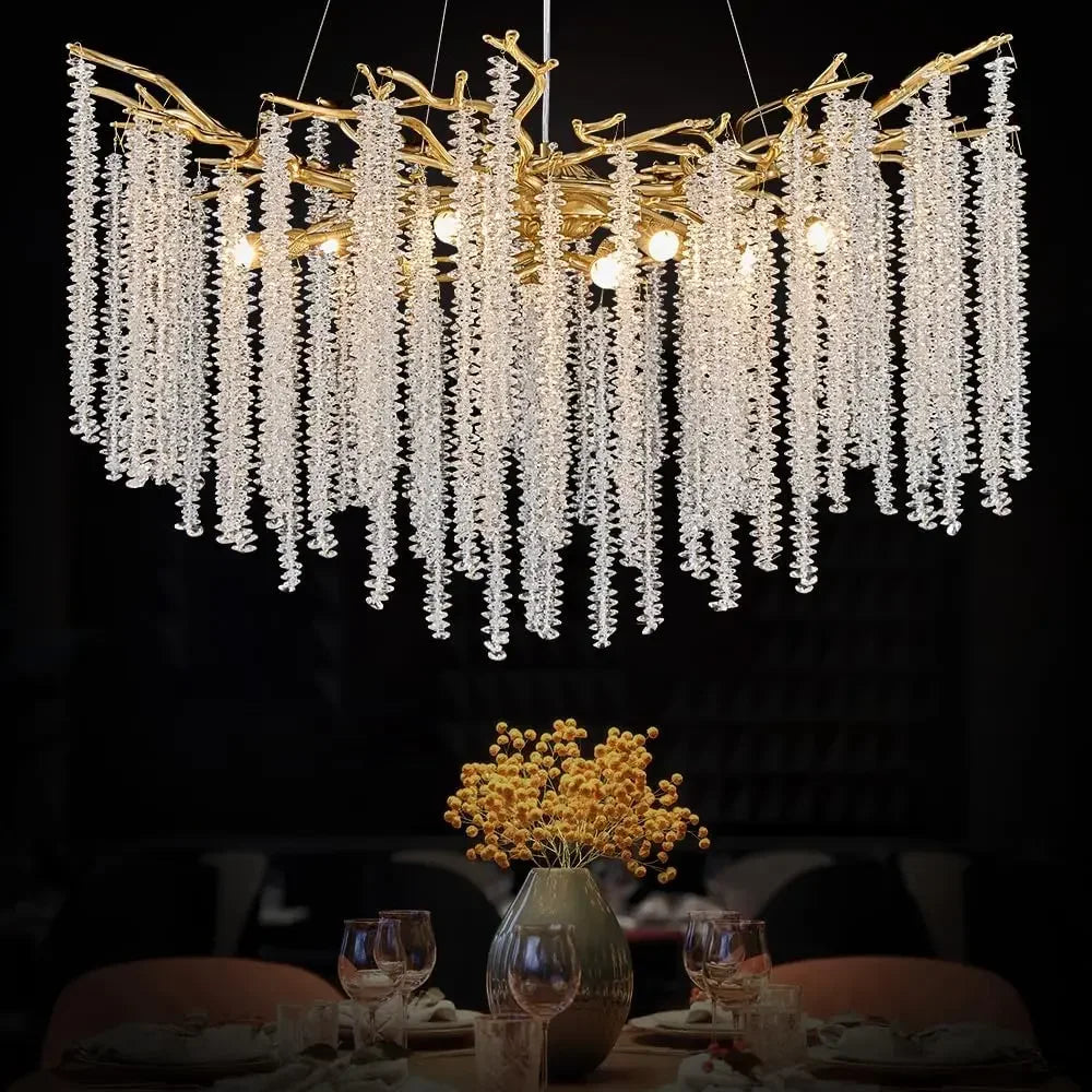 Architectural Round Crystal Chandelier