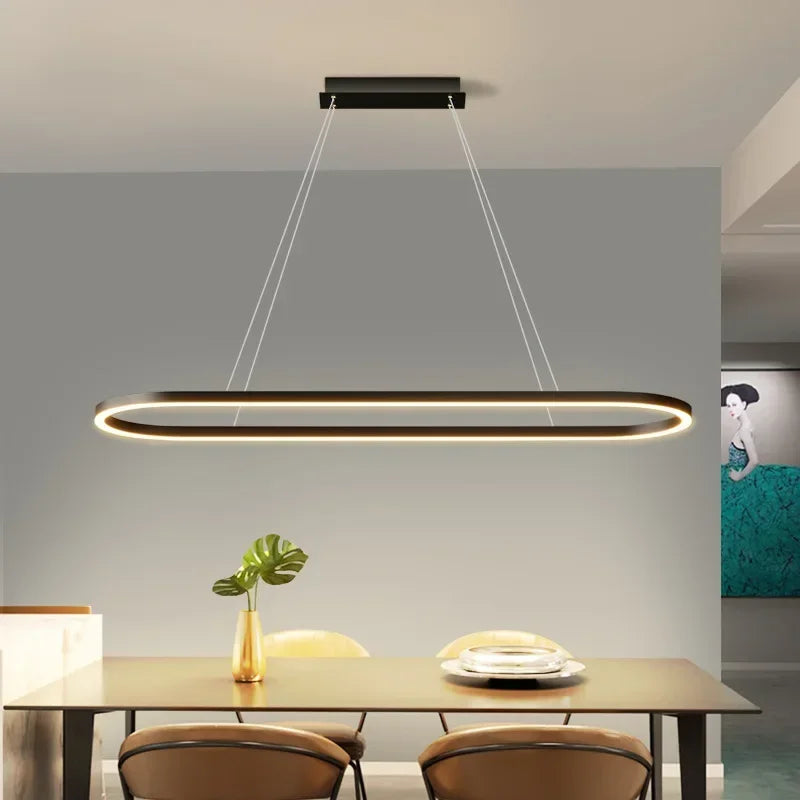 Elegant modern LED chandelier living room