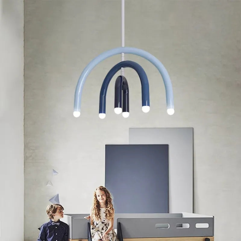 Italian Designer U-shaped Rainbow Chandelier