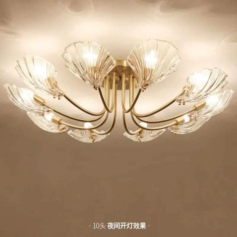 Modern copper chandeliers for elegant interior lighting