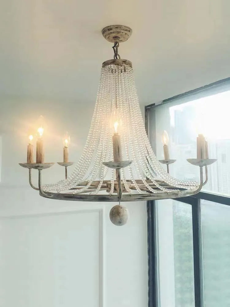 Vintage Gold Industrial Retro Chandelier