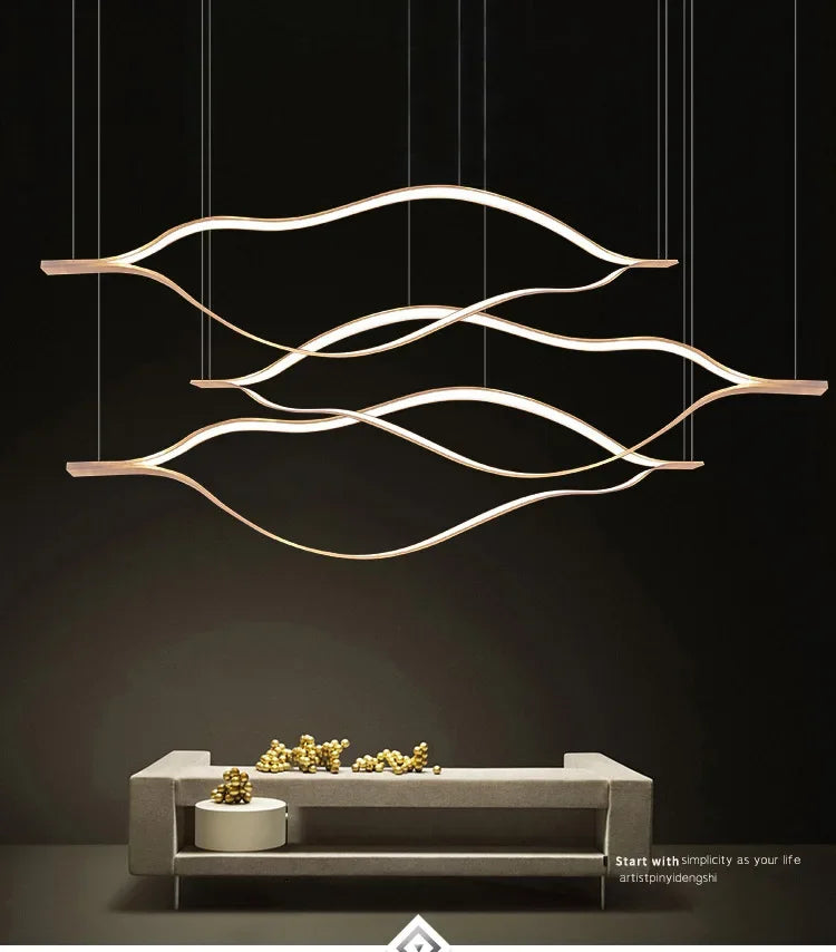 Postmodern creative LED lip-shaped chandelier