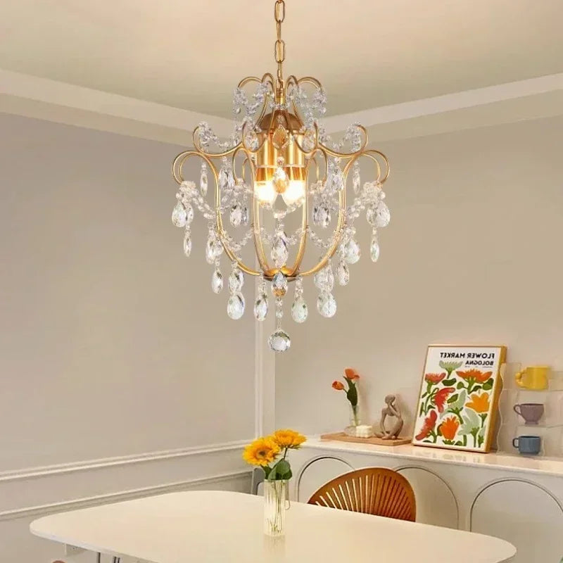 Elegant retro crystal LED chandelier for interior decoration