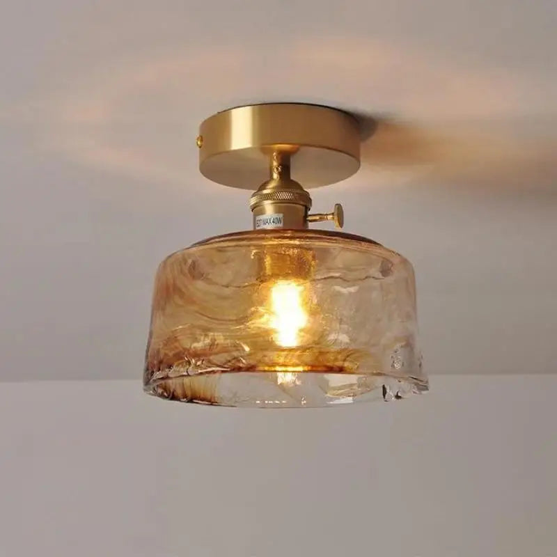 Stained glass chandelier for elegant Nordic lighting