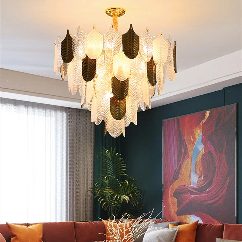 designer LED glass pendant light acrylic luminaire