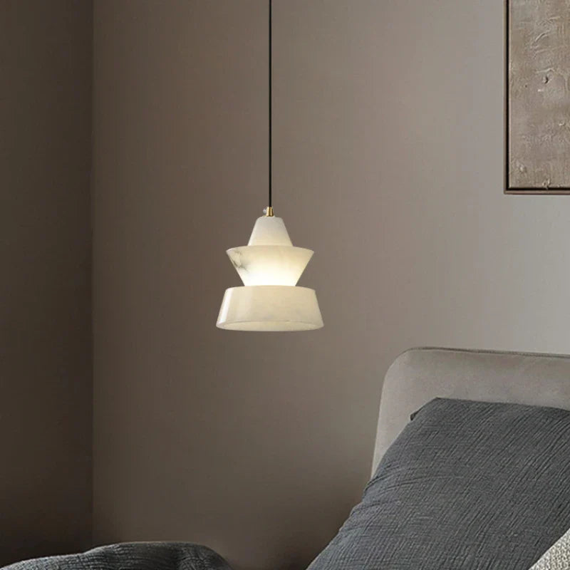Natural marble chandelier retro Nordic decoration pendant light