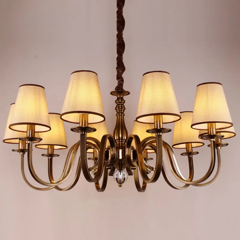 American classic LED chandelier for elegant rustic decor