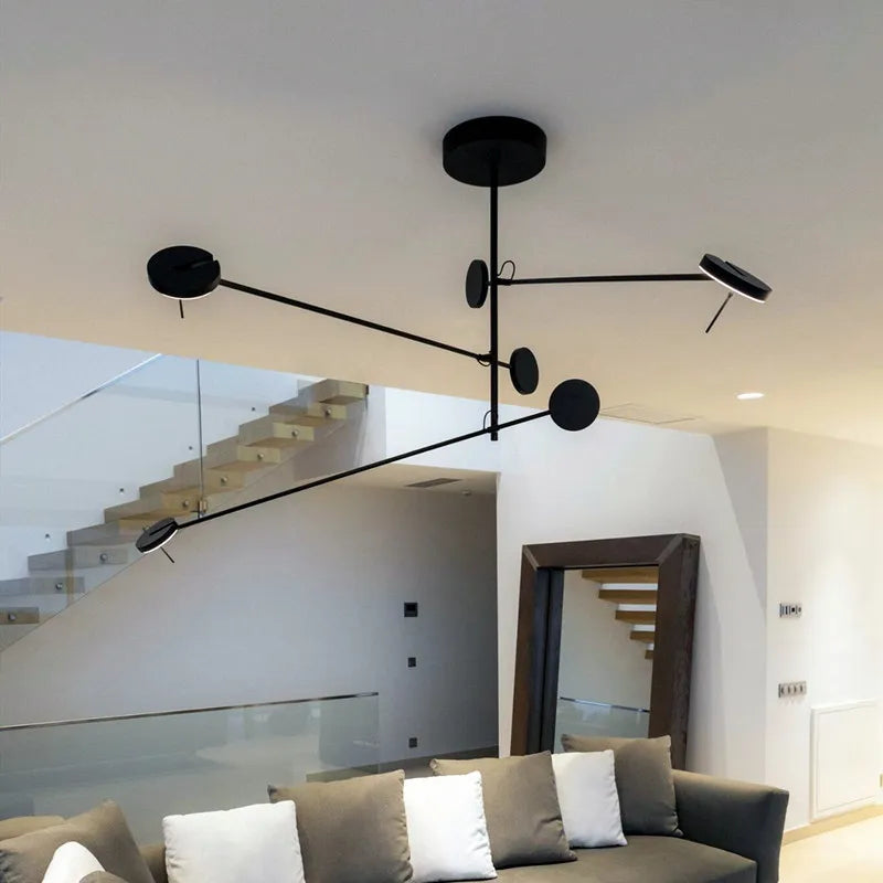Elegant contemporary rotating LED chandelier