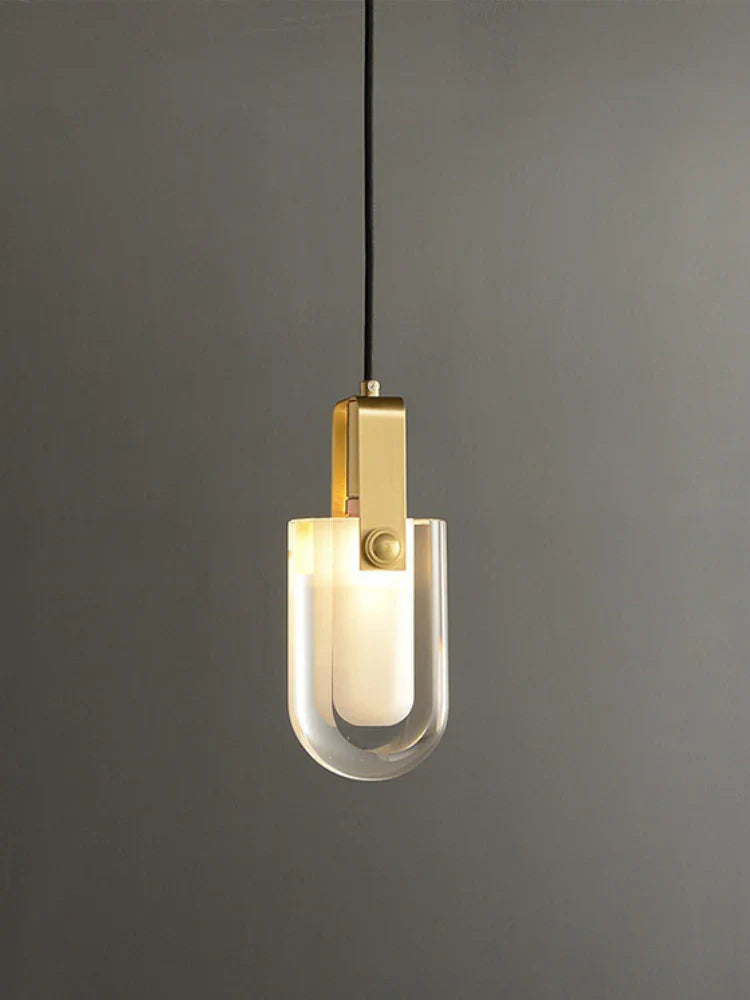 Nordic design copper crystal chandelier for modern interior