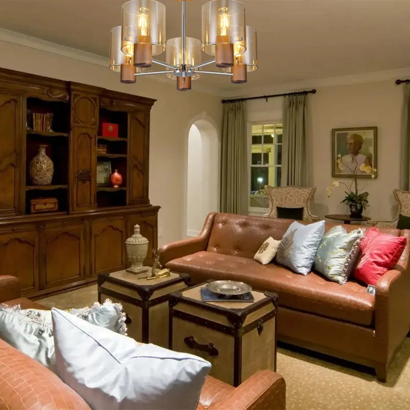Creative American-style Nordic glass chandelier