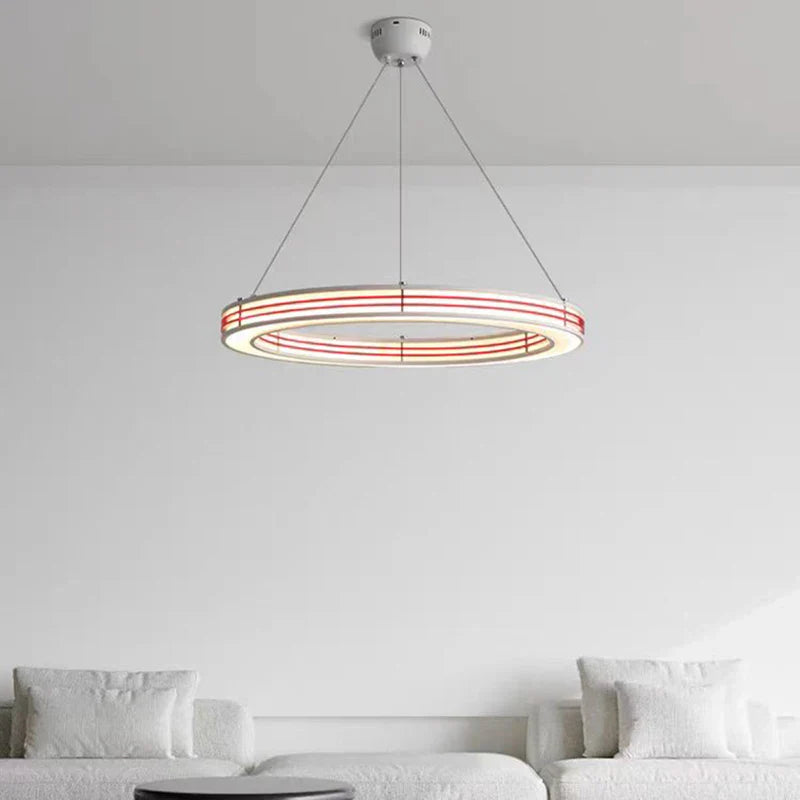 Art Deco Chandelier Hanging Ring Style Adjustable Wire Lighting Fixtures