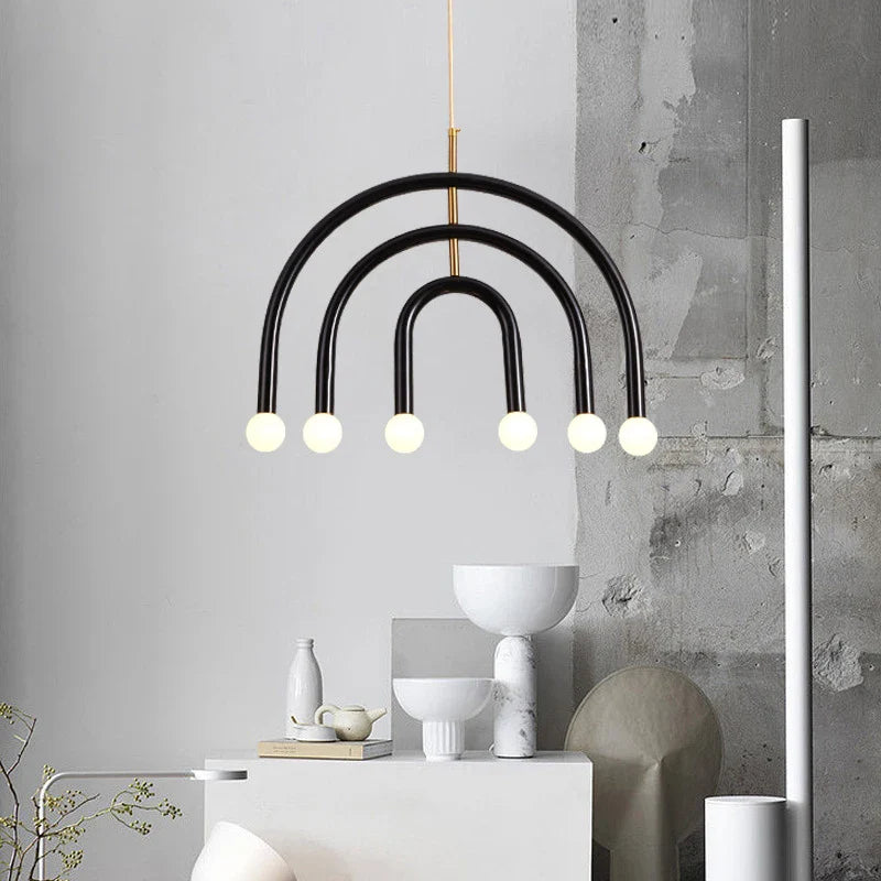 Rainbow design metal chandelier