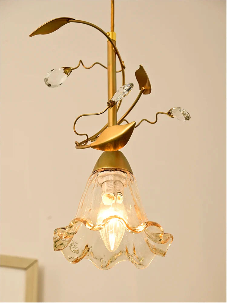 LED glass chandelier for modern interior lighting