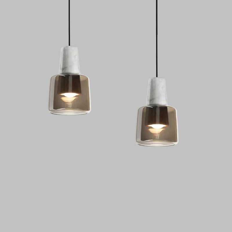 Nordic style natural marble chandelier for bar and living room