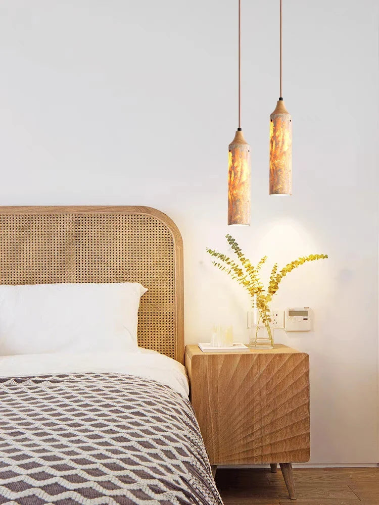Wabi-Sabi Japanese Wood Chandelier for Interior Decoration