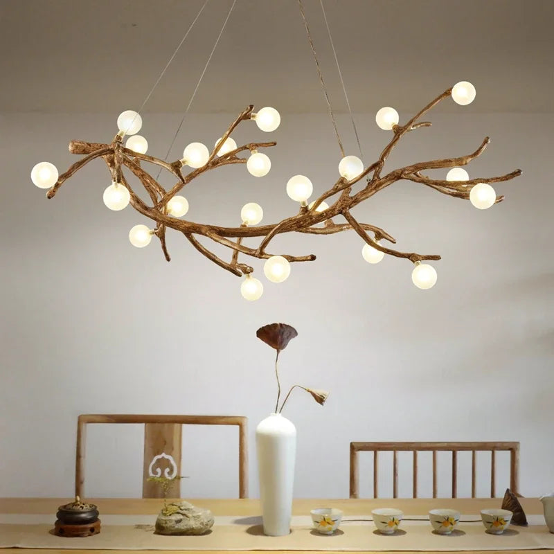 vintage resin tree branch chandelier for interior decoration