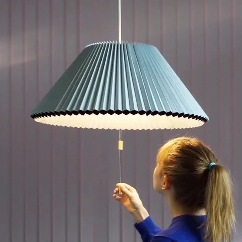 Nordic creative design pleated fabric modern chandelier
