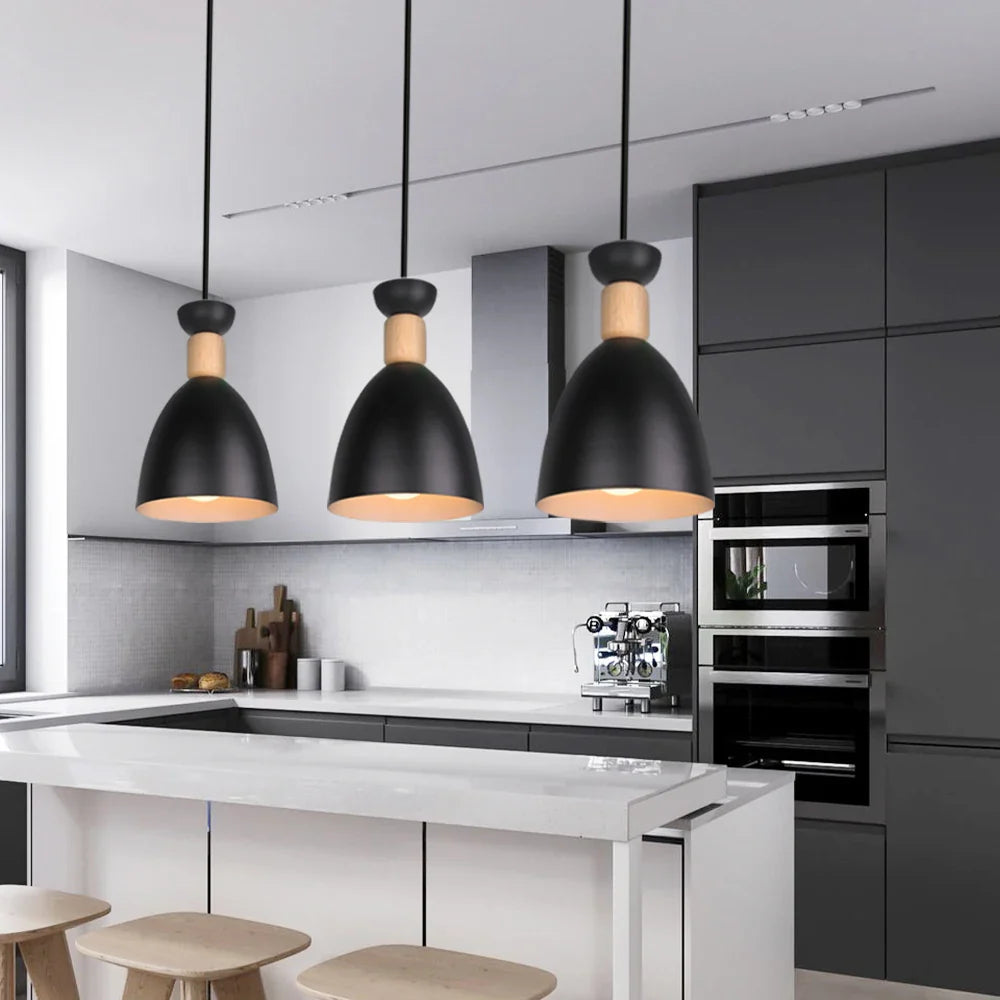 Sleek Scandinavian luminous chandelier