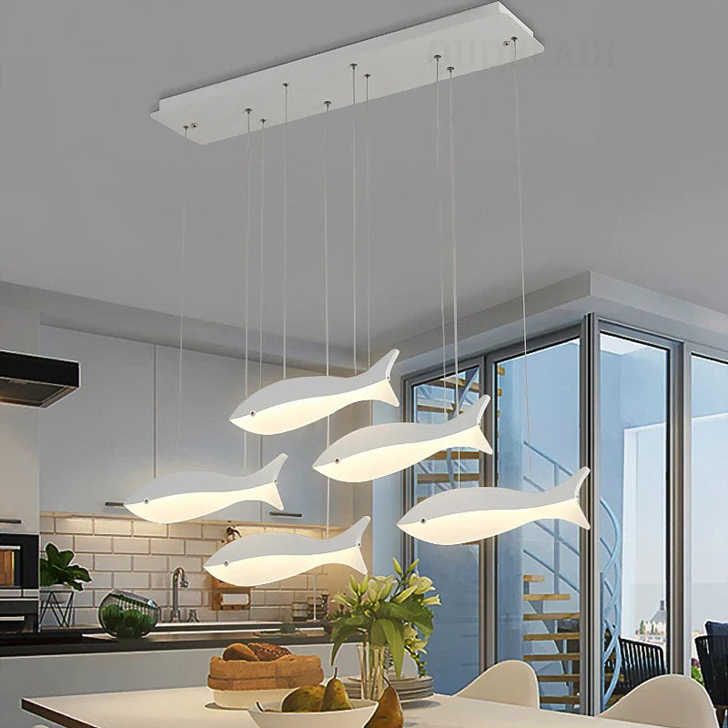 Elegant Aquatic Design LED Chandelier