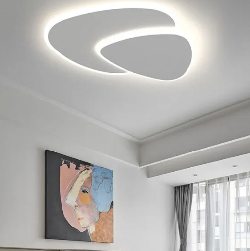 Quinn – Modern Metal and White Acrylic Triangle Ceiling Light for Living Room