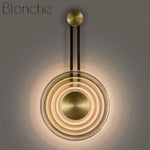 Applique Led Cercle Doré Et Verre Luminaire Doré