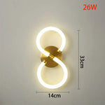 Applique Led Luxe Éclairage Design Élégant Huit Styles / Blanc Froid (5 500-7 000 K). Murale Chambre