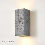 Applique Led Minimaliste Ciment Gris Design Murale Chambre