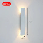 Applique Murale Aluminium Design Moderne Élégant 18W Blanc / Blanc Chaud (2700-3500K) Chambre