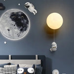 Applique Murale Astronaute Lumineux Design Spatial Kids. Chambre