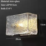 Applique Murale Carrée Élégante Transparente Décorative Lumineuse 20X15Cm / Lumière Chaude Chambre