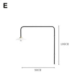 Applique Murale Design Scandinave Élégante Type E / Noir Chambre