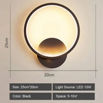 Applique Murale D’intérieur Led Design Élégant Modèle F / Blanc Chaud (2700-3500K) Chambre