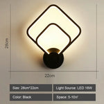 Applique Murale D’intérieur Led Design Élégant Modèle H / Blanc Chaud (2700-3500K) Chambre