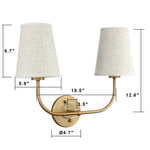 Applique Murale Double Beige 