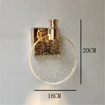 Applique Murale En Cristal Élégance Lumineuse Doré Grand / Lumière Chaude Chambre
