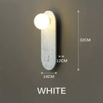 Applique Murale En Marbre Sculpté Lumineux Élégant Blanc Chambre